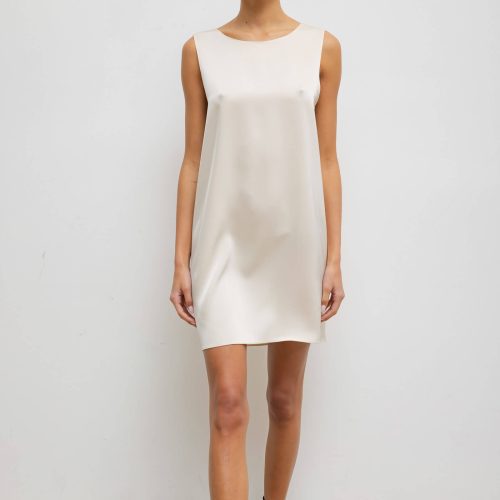 LESET BARB BARBSLEEVELESSMINIDRESS CREME ONMODEL 3