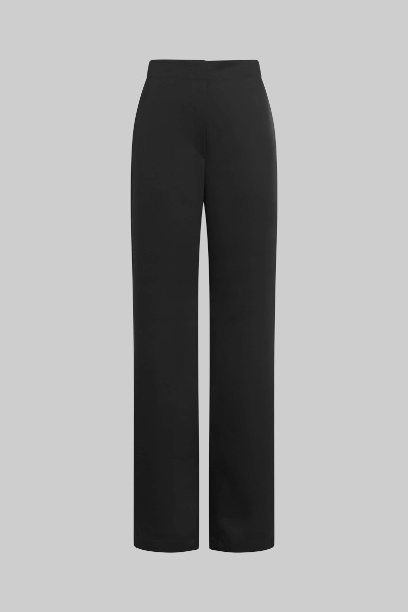 LESET BARB HR24 Barb High Waist Straight Leg Pant Black Flat 83e8f4b8 d8e7 431c 8ed8 5275d50e67af