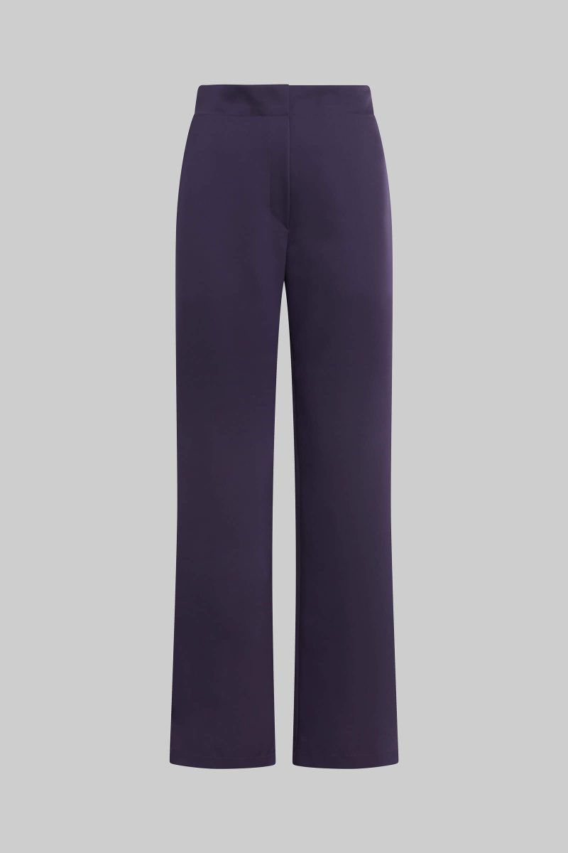 LESET BARB HR24 Barb High Waist Straight Leg Pant Deep Purple Flat 3de15a5c 99df 4234 be02 9018099aaefd