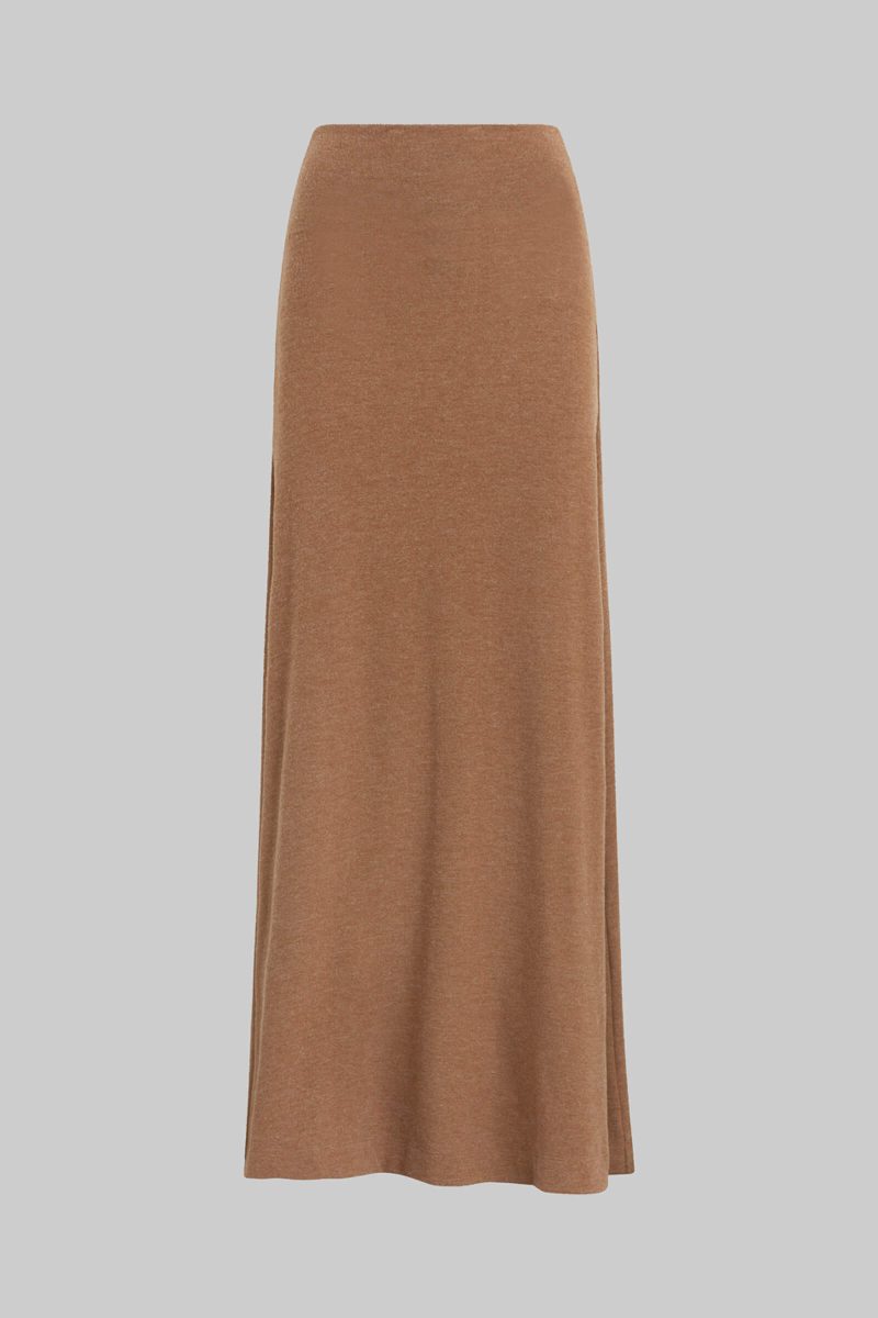 LESET FW23 LAUREN HIGH WAIST MAXI SKIRT SQUIRREL 1