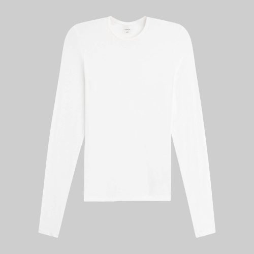 LESET JULIEN JULIENSLIMFITLONGSLEEVE WHITE FLAT 1