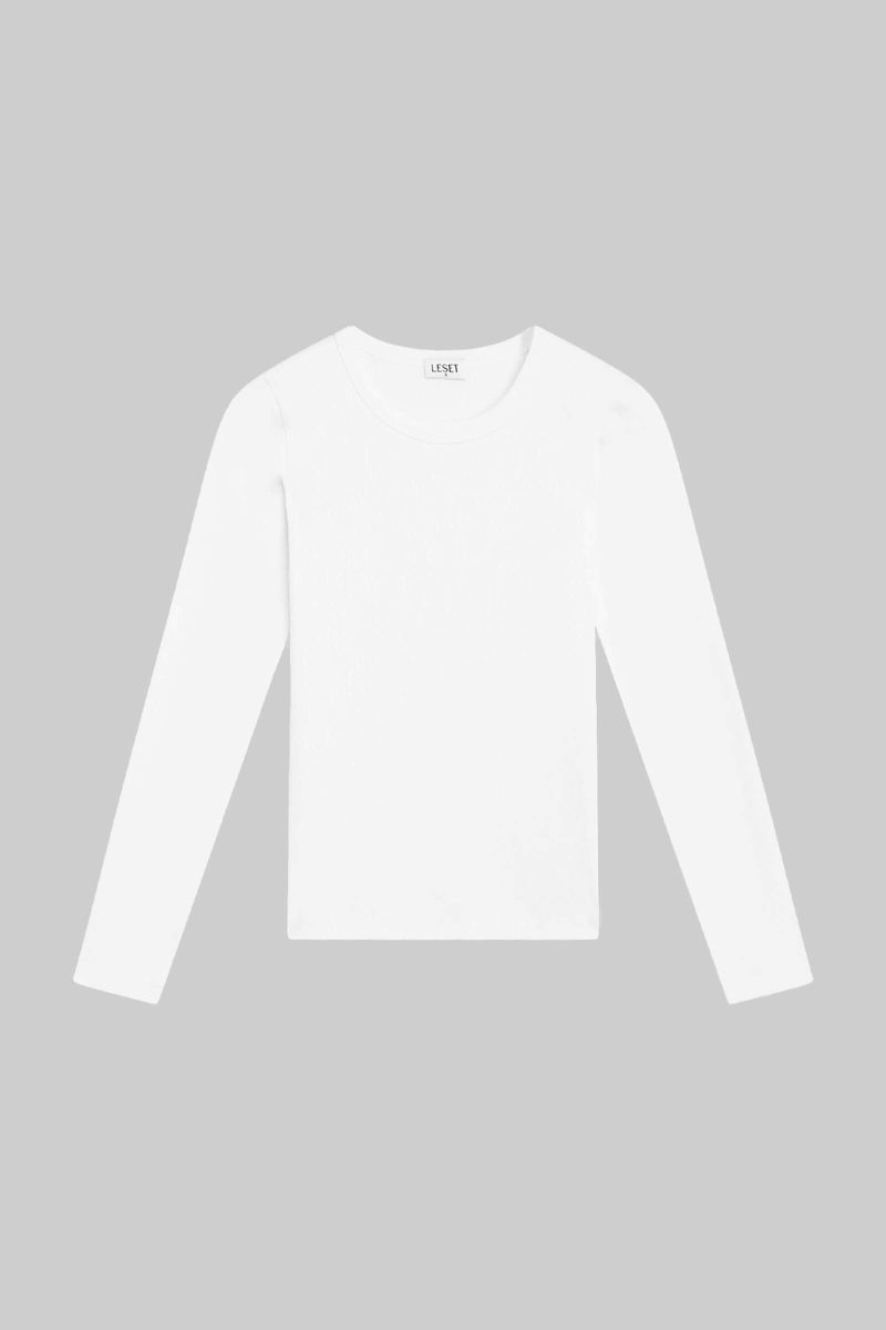 LESET KELLY KELLYSLIMFITLONGSLEEVE WHITE FLAT 1