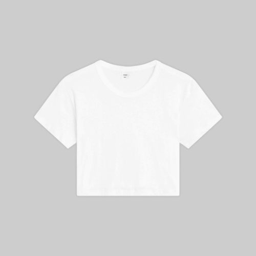 LESET LAURA LAURACROPBOXYTEETEE WHITE FLAT 1