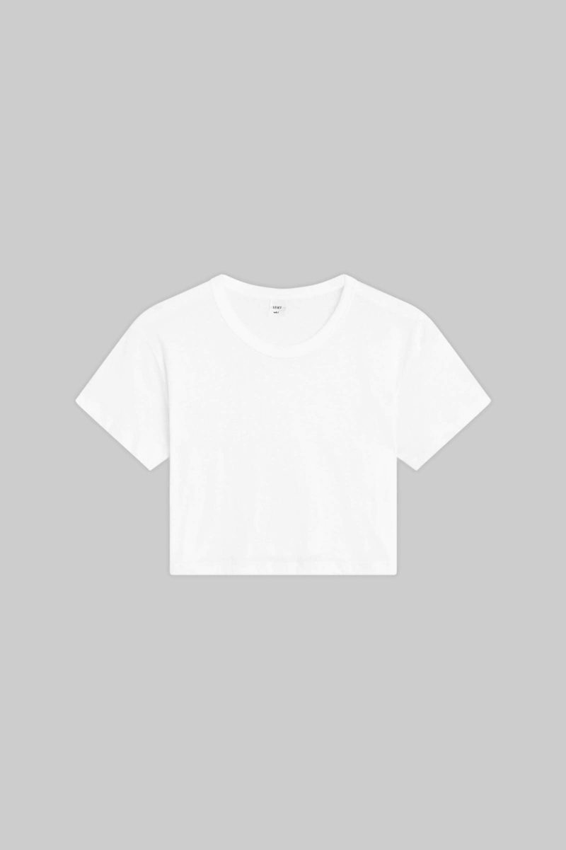 LESET LAURA LAURACROPBOXYTEETEE WHITE FLAT 1