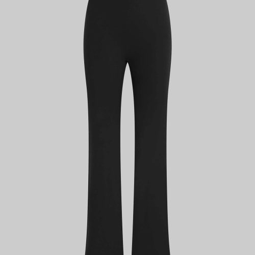 LESET LAUREN HR24 Lauren High Waist Straight Leg Pant Black Flat c35b6d19 d011 46a8 9cf3 ead612798006