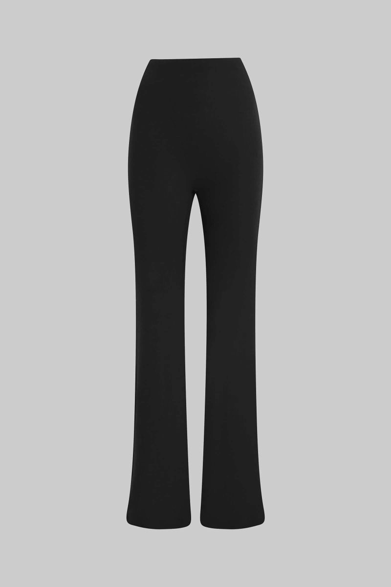 LESET LAUREN HR24 Lauren High Waist Straight Leg Pant Black Flat c35b6d19 d011 46a8 9cf3 ead612798006