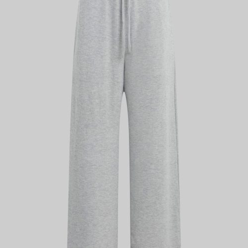 LESET LAUREN LAUREN CROP DRAWSTRING PANT GREY MELANGE FLAT 16