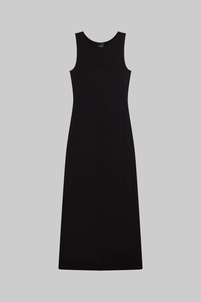 LESET LAUREN LAUREN SLEEVELESS MAXI DRESS BLACK FLAT