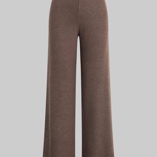 LESET LAUREN LAUREN WIDE LEG PANT BROWN FLAT