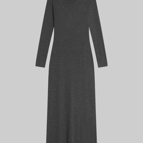 LESET LAUREN LAURENLONGSLEEVEMAXIDRESS CHARCOAL FLAT 1