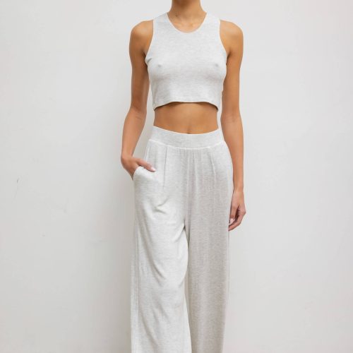 LESET LAUREN LAURENPLEATEDPOCKETPANT CLOUD ONMODEL 2