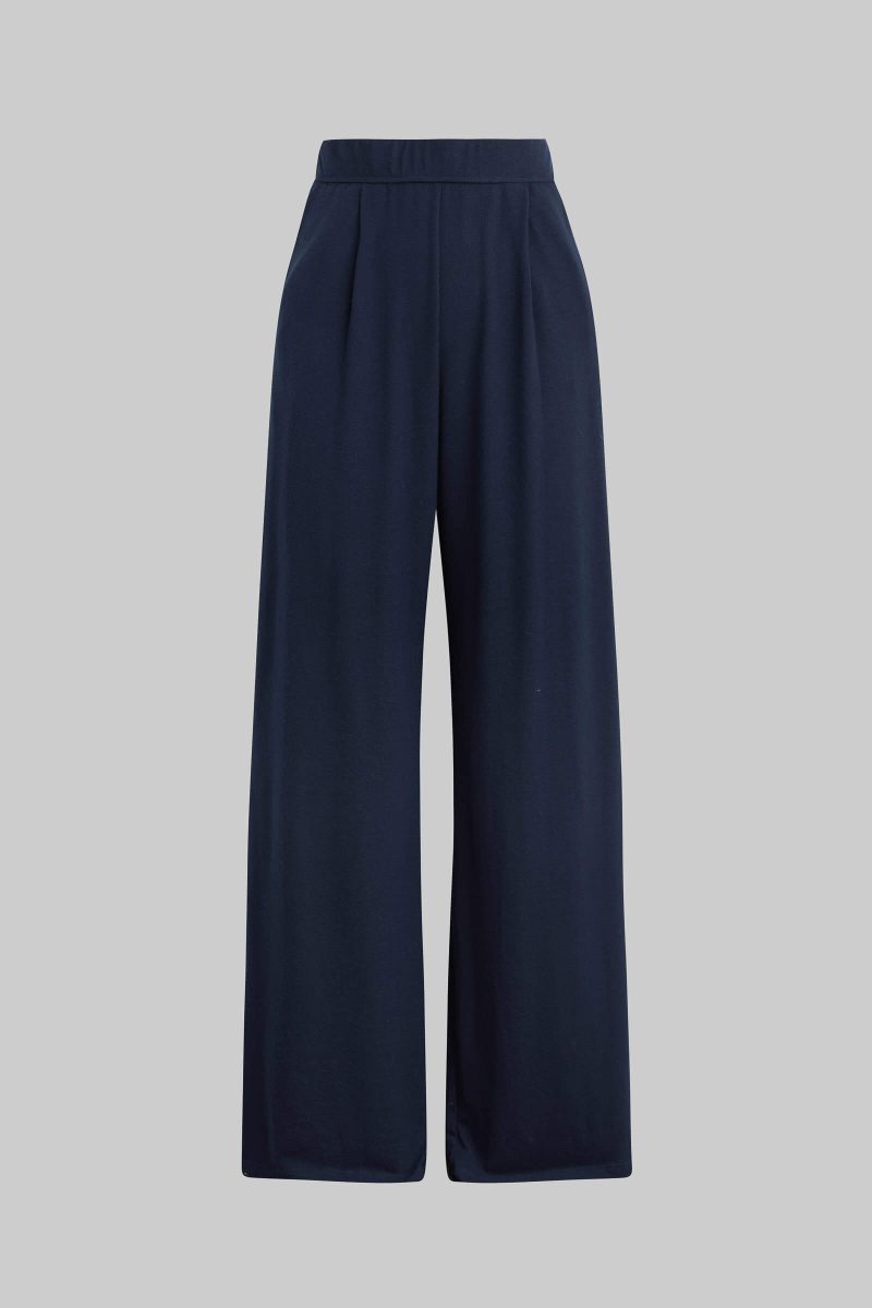 LESET LAUREN LAURENPLEATEDPOCKETPANT NAVY FLAT 1