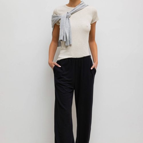 LESET LAUREN LAURENPOCKETPANT BLACK ONMODEL 2