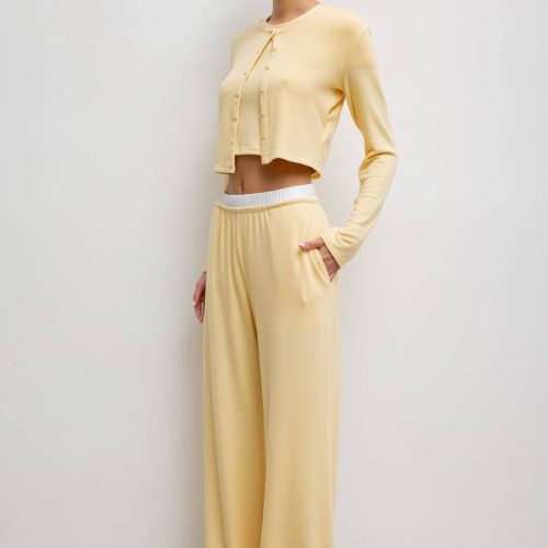 LESET LAUREN LAURENPOCKETPANT CHAMOMILE ONMODEL 4