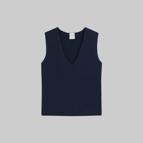 LESET LAUREN LAURENVNECKVEST NAVY FLAT 1