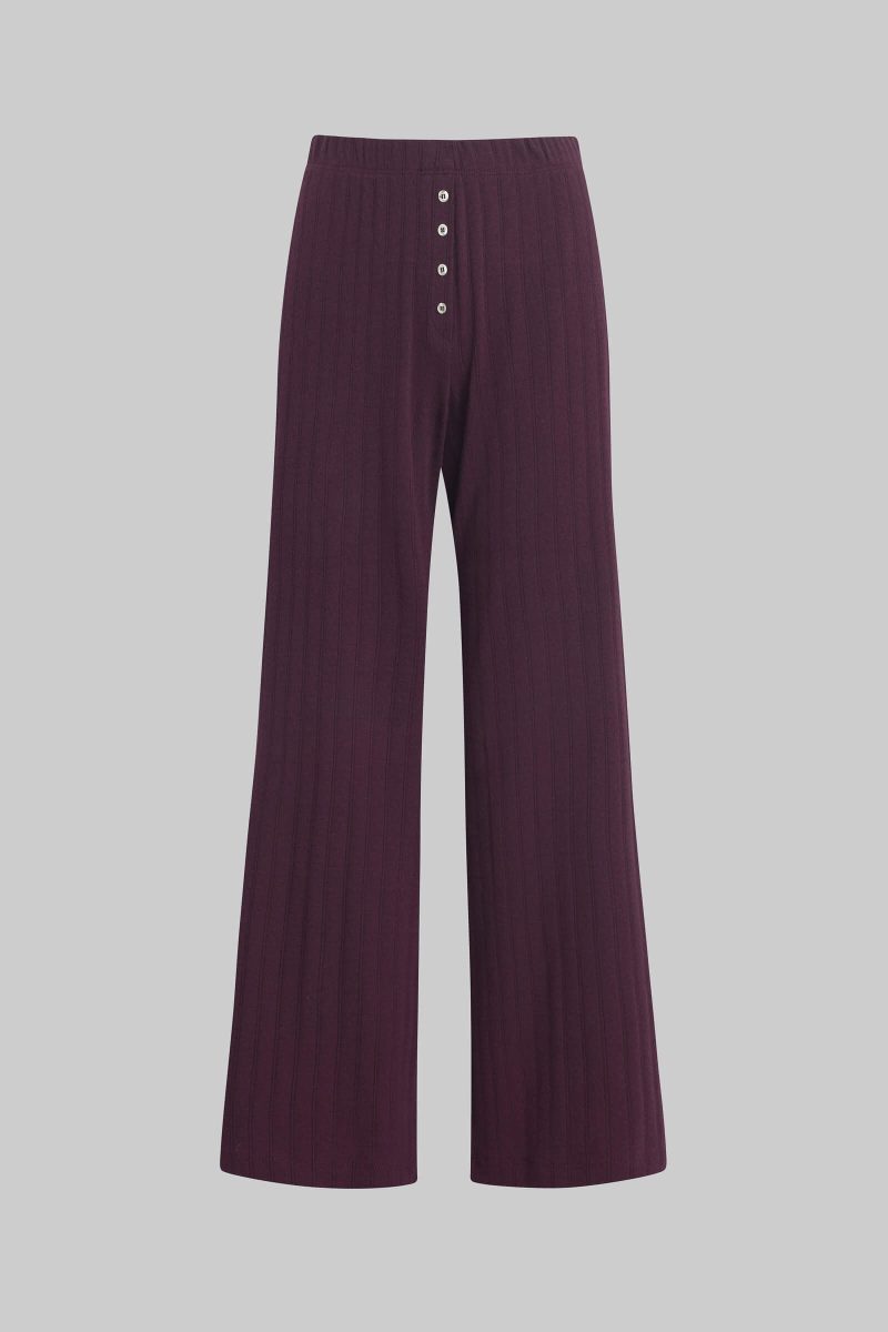 LESET POINTELLE POINTELLE BOXER PANT DARK BERRY FLAT 1