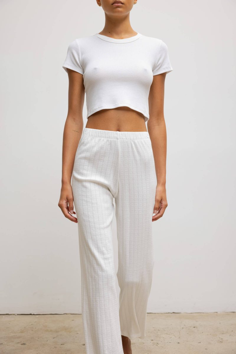 LESET POINTELLE POINTELLEBURNOUTPANT WHITE ONMODEL 2