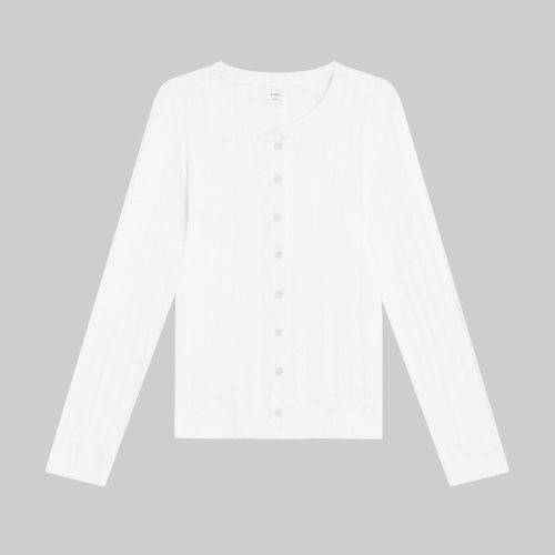 LESET POINTELLE POINTELLECLASSICCARDIGAN WHITE FLAT 1