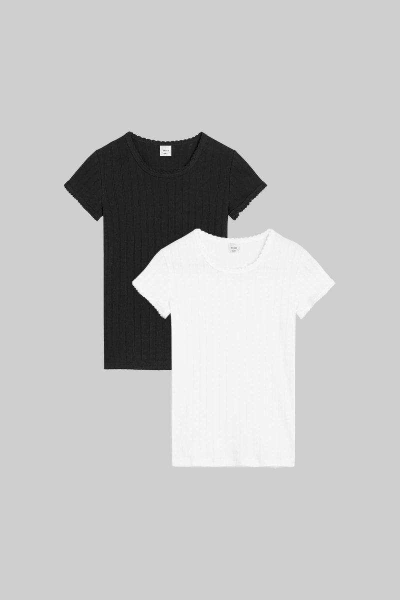 LESET POINTELLE POINTELLESLIMFITTEE2PACK BLACKWHITE FLAT 1