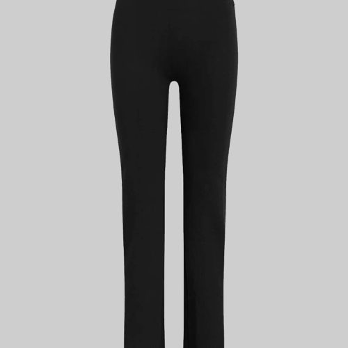 LESET RIO RIOHIGHWAISTSTRAIGHTLEGPANTII BLACK FLAT 1