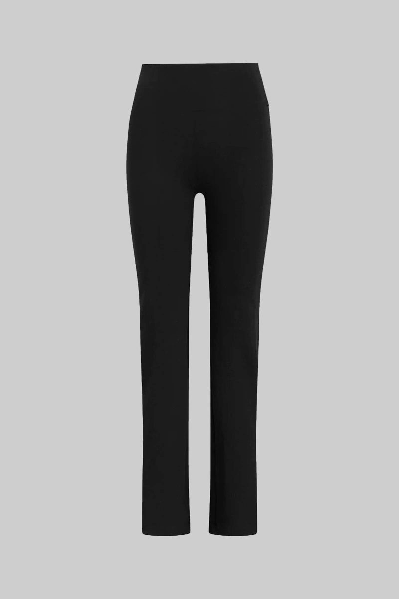 LESET RIO RIOHIGHWAISTSTRAIGHTLEGPANTII BLACK FLAT 1