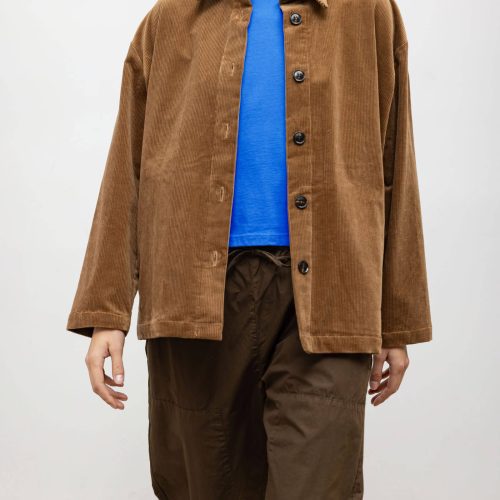 LESET SAM SAM BUTTON DOWN JACKET COOKIE ON MODEL 10