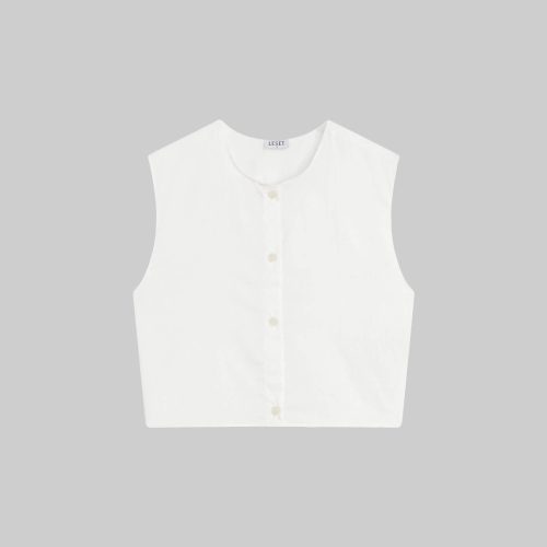 LESET YOKO YOKOCREWNECKVEST WHITE FLAT 1