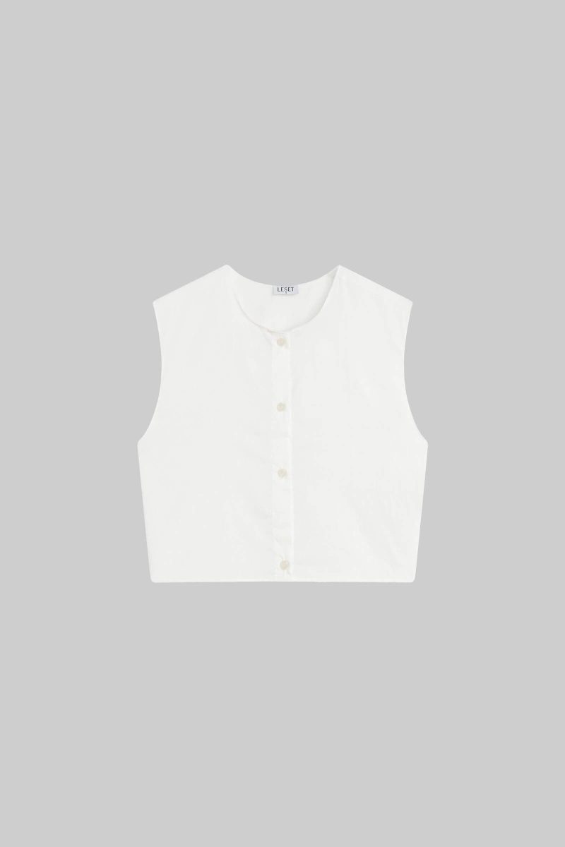 LESET YOKO YOKOCREWNECKVEST WHITE FLAT 1