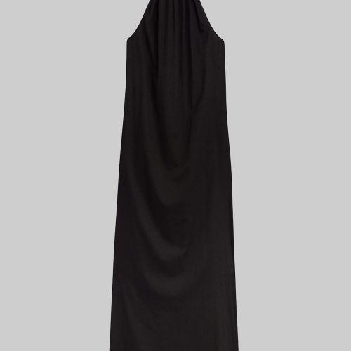 LESET YOKO YOKOHALTERMAXIDRESS BLACK FLAT 1