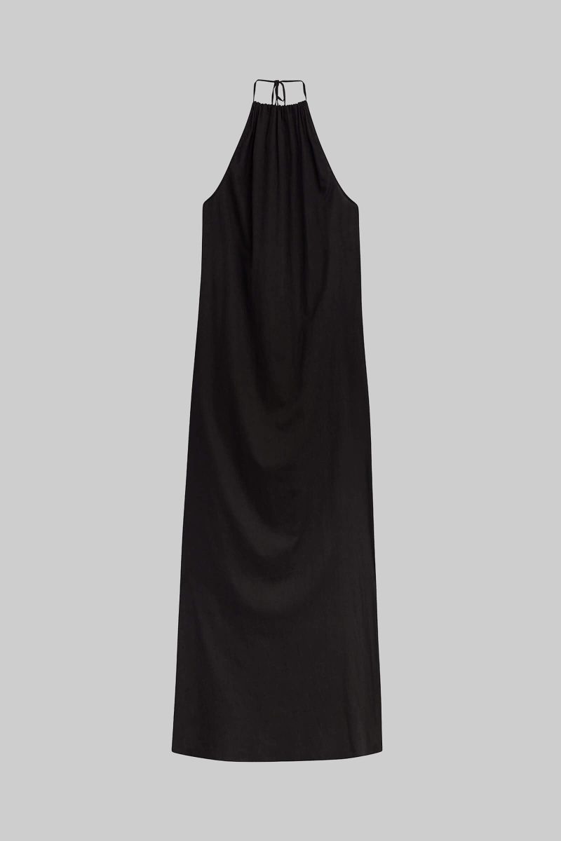 LESET YOKO YOKOHALTERMAXIDRESS BLACK FLAT 1