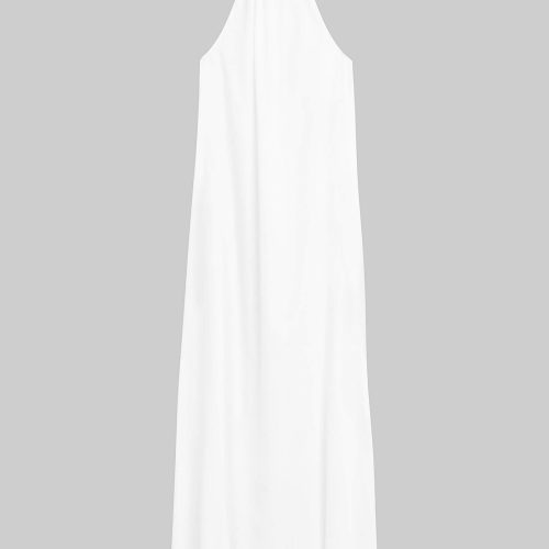 LESET YOKO YOKOHALTERMAXIDRESS WHITE FLAT 1