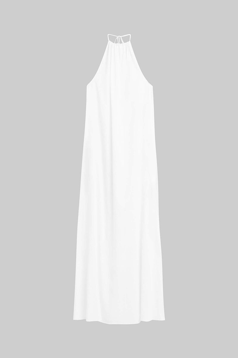 LESET YOKO YOKOHALTERMAXIDRESS WHITE FLAT 1