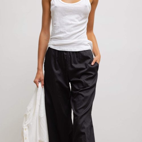 LESET YOKO YOKOPOCKETPANT BLACK ONMODEL 3