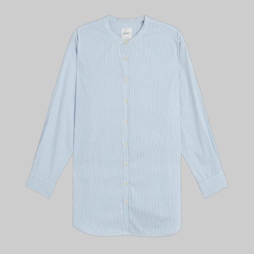 LESET YOSHI YOSHICOLLARLESSBUTTONDOWN SEASIDESTRIPE FLAT 1