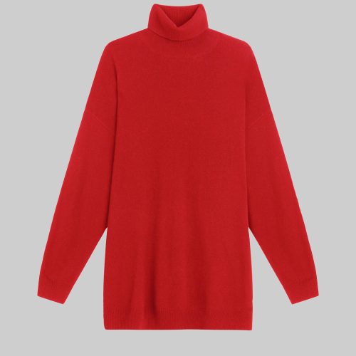 LESET ZOE ZOEOVERSIZEDTURTLENECK BRICK FLAT 1