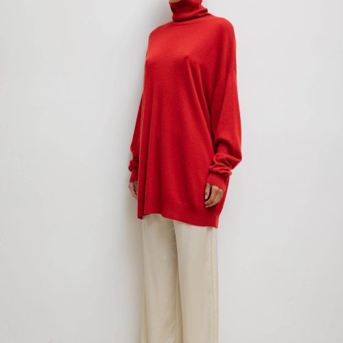 LESET ZOE ZOEOVERSIZEDTURTLENECK BRICK ONMODEL 4